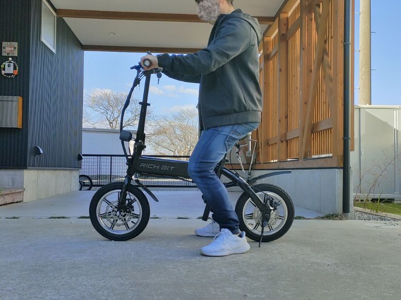 サドルを一番上げたとき