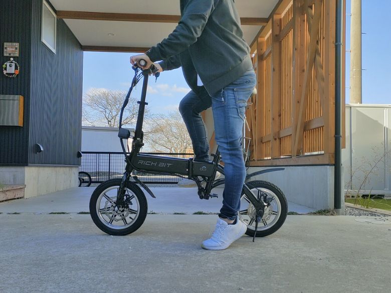 サドルを一番上げたとき