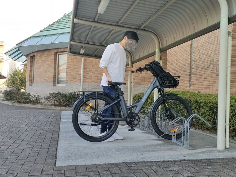 はめ込む駐輪場に対応