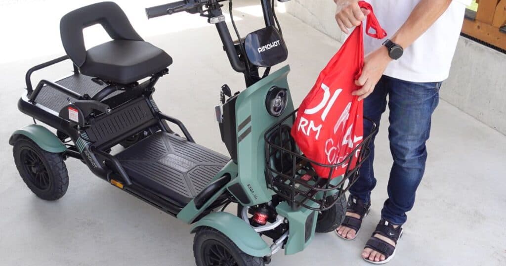 荷物がしっかり載せられる